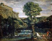 Domenico Zampieri Landscape with Hercules and Achelous, oil painting on canvas